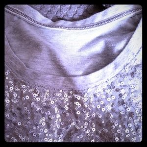 Silver sequin sweater